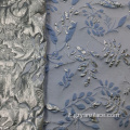 Tessuto jacquard azzurro broccato